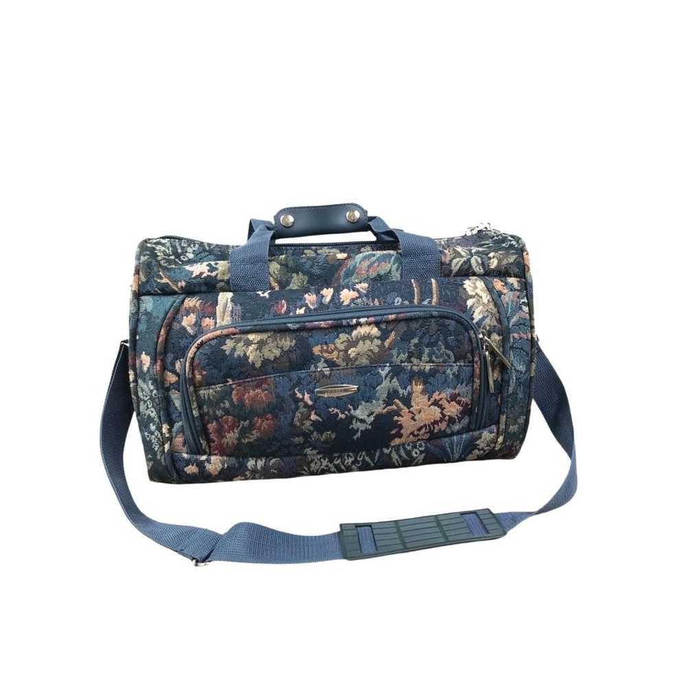 PIERRE CARDIN Floral Carry On Weekender Bag Vinta… - image 2