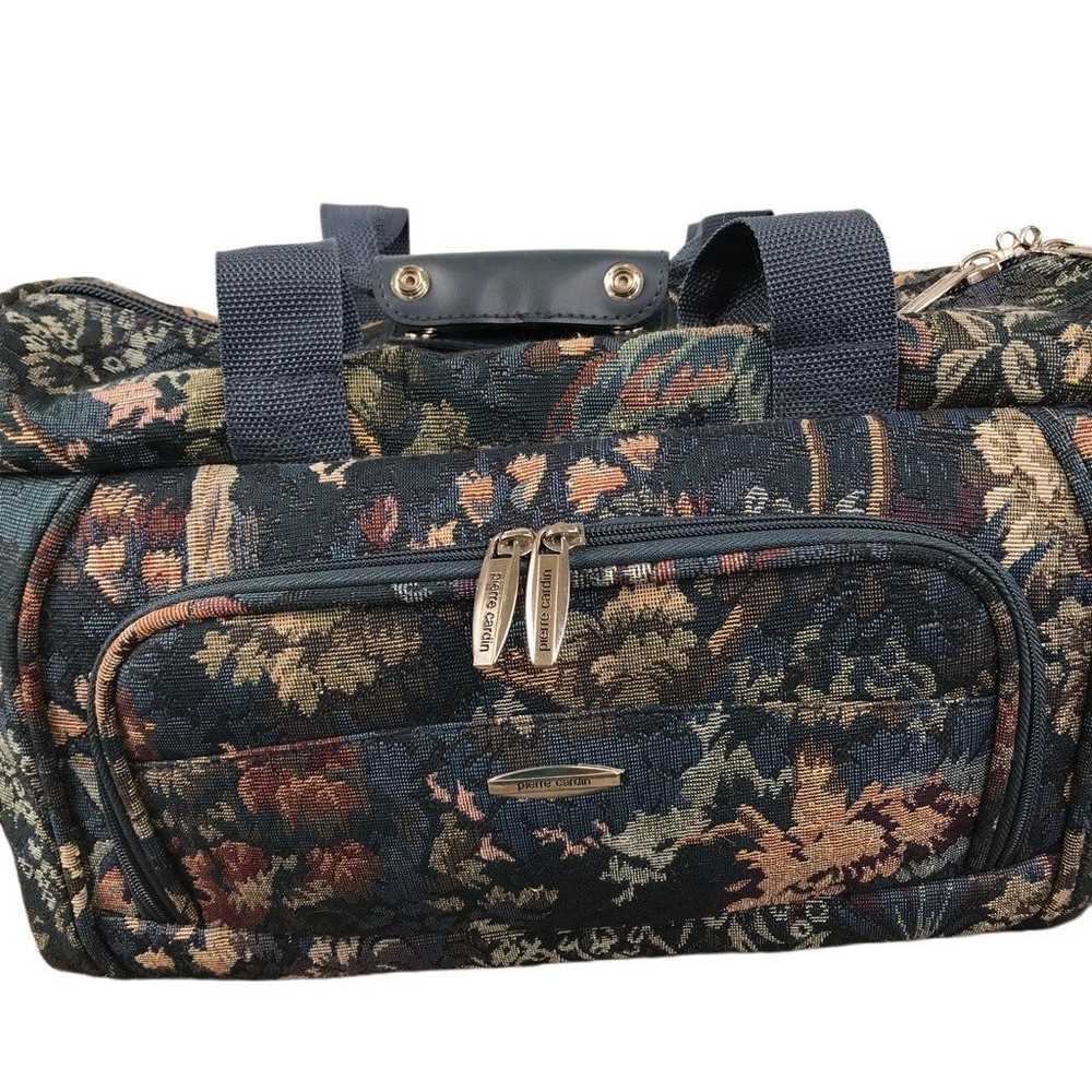 PIERRE CARDIN Floral Carry On Weekender Bag Vinta… - image 3