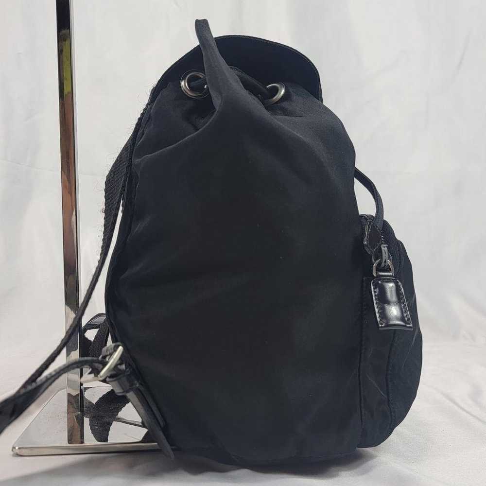 PRADA Backpack Logo Plate Tessuto Nylon Leather B… - image 3