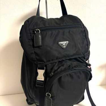 Rare Prada nylon backpack with triangle logo