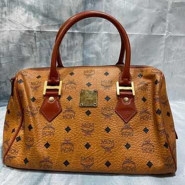 MCM Leather Boston Bag