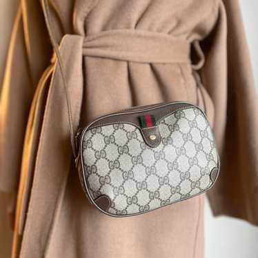 Authentic Gucci vintage web sherry line crossbody… - image 1