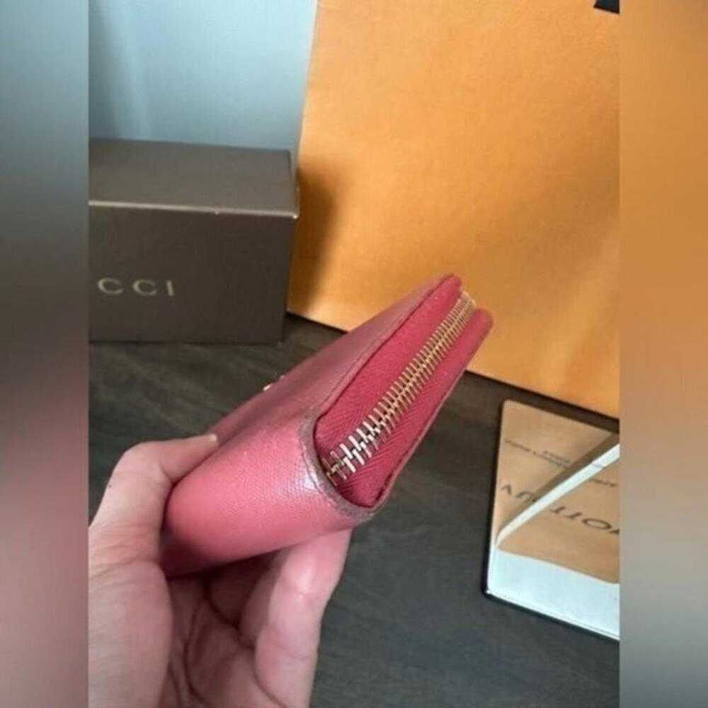 Vintage Pink Prada Saffiano Leather Zippy Wallet - image 8