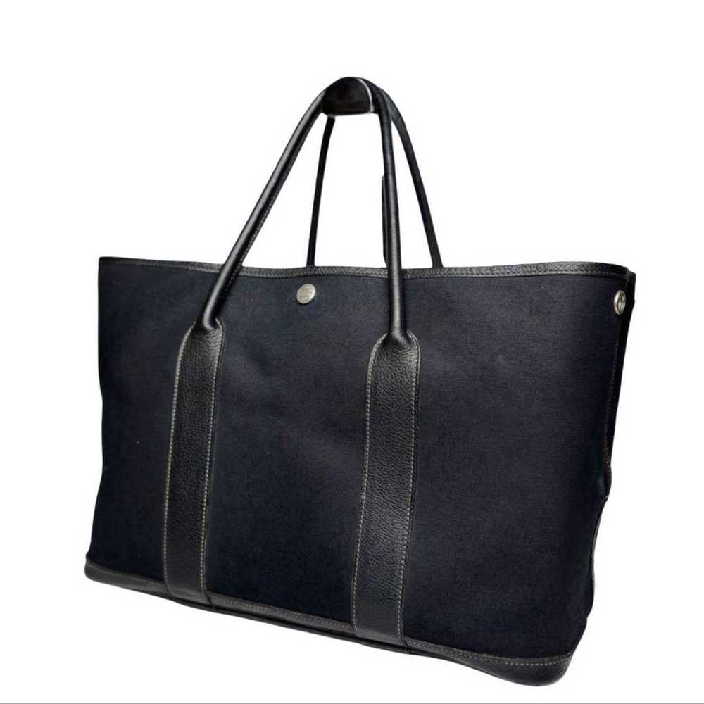 083 HERMES Garden Party Tote Bag Black - image 2