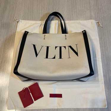 valentino garavani canvas tote bag