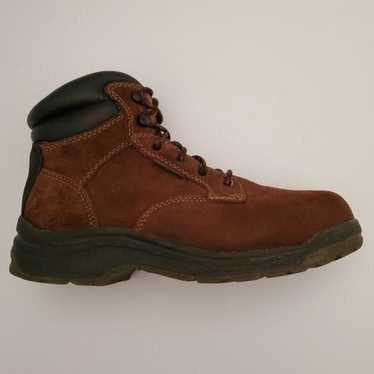 Brahma Steel Toe Boots Brown Suede Women