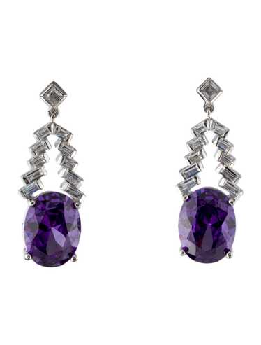 CZ by Kenneth Jay Lane Silver-Tone Metal & Crystal - image 1