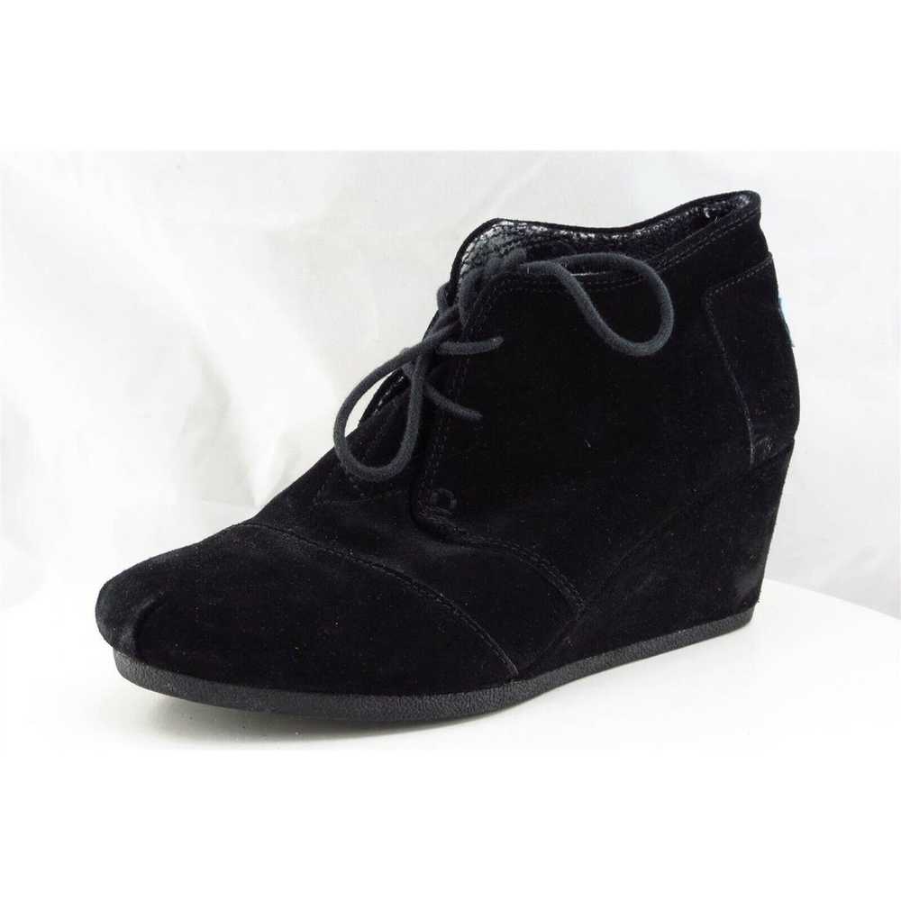 Toms Boot Sz 8.5 M Short Boots Black Suede Women - image 1