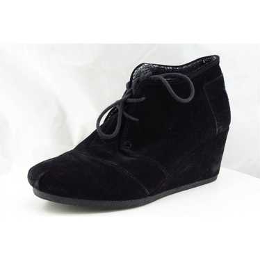 Toms Boot Sz 8.5 M Short Boots Black Suede Women - image 1