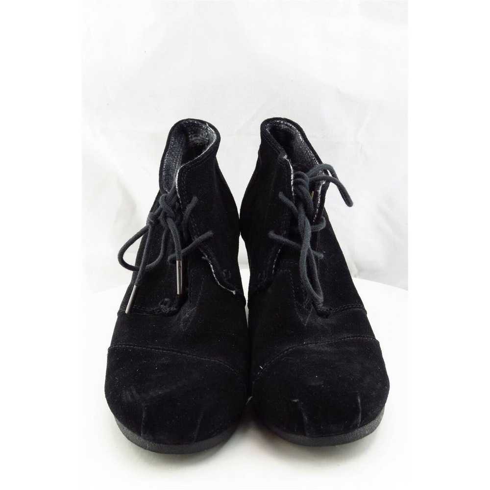 Toms Boot Sz 8.5 M Short Boots Black Suede Women - image 3