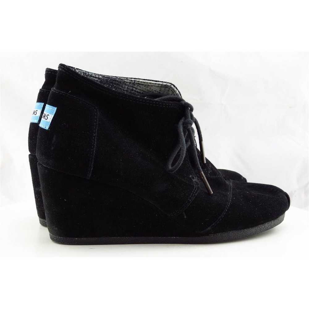 Toms Boot Sz 8.5 M Short Boots Black Suede Women - image 4