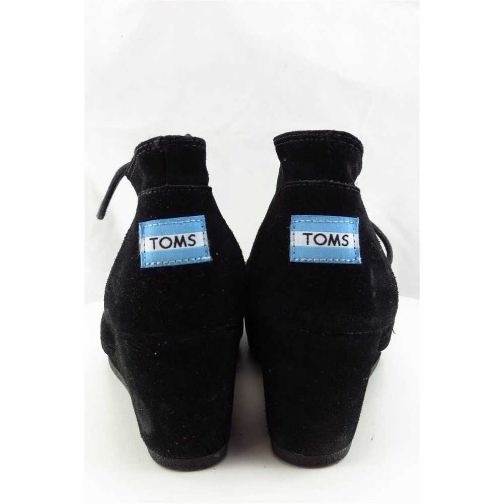 Toms Boot Sz 8.5 M Short Boots Black Suede Women - image 5