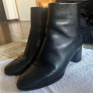 Black leather side gore boots - image 1