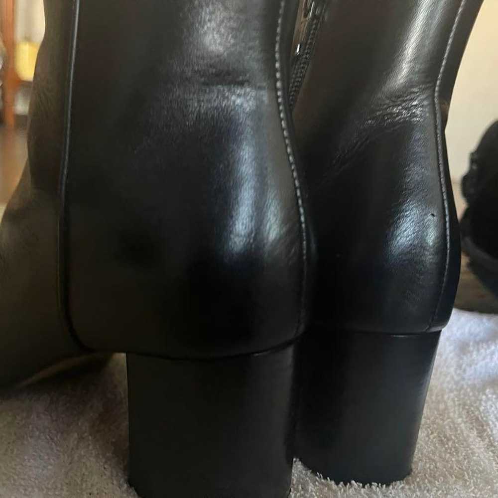 Black leather side gore boots - image 4