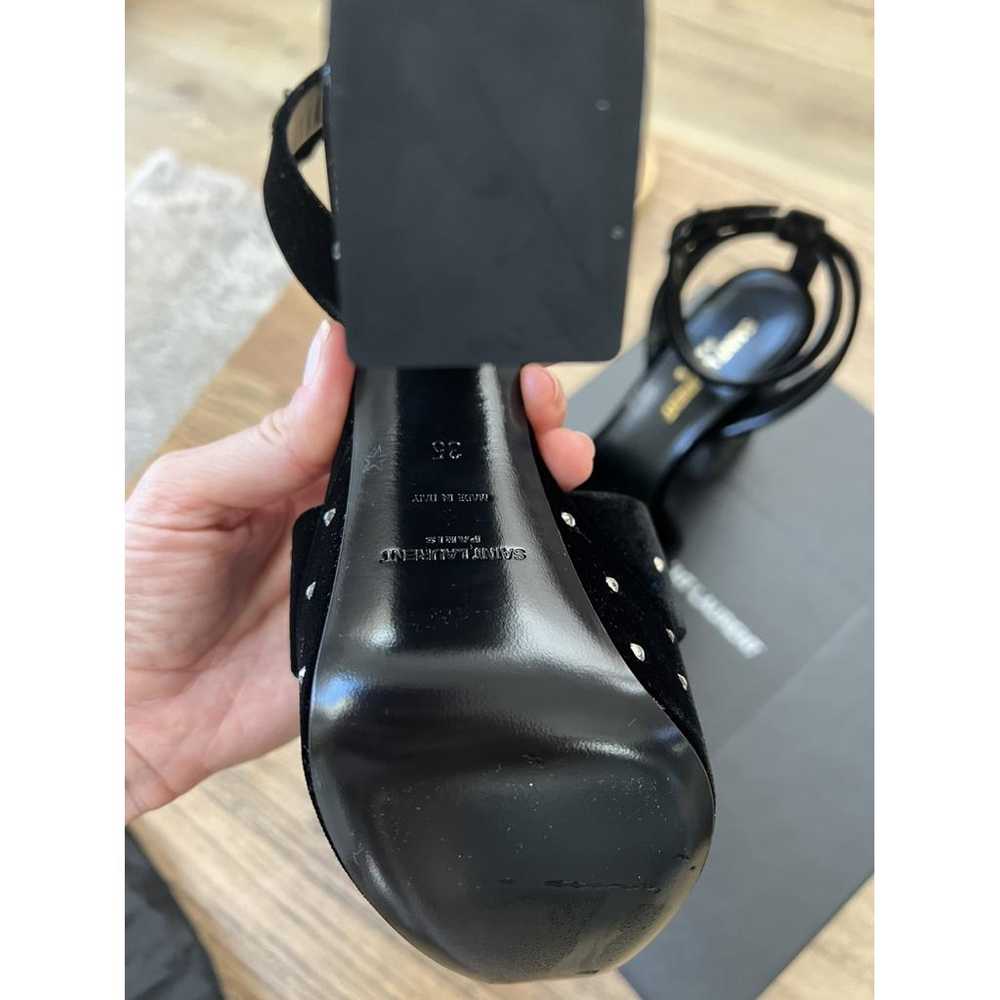 Saint Laurent Velvet mules - image 6