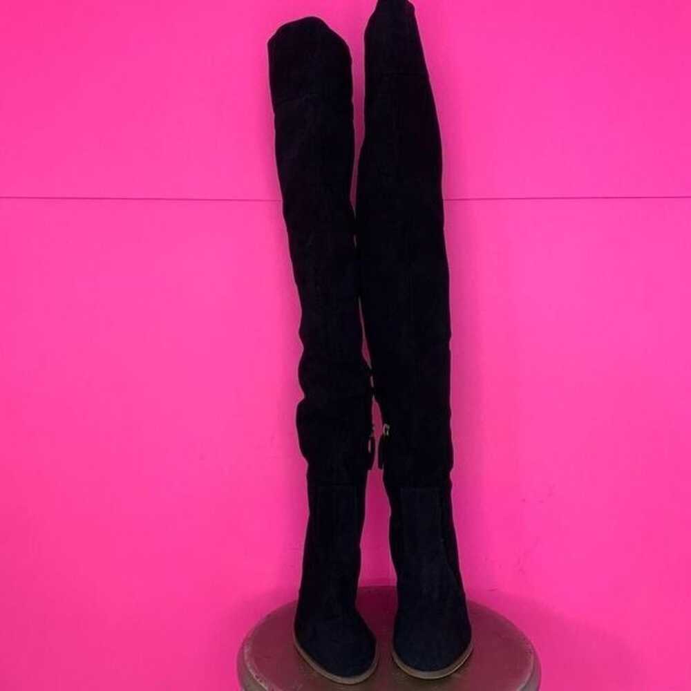 Club Monaco Lisa Black Suede Over The Knee Block … - image 2