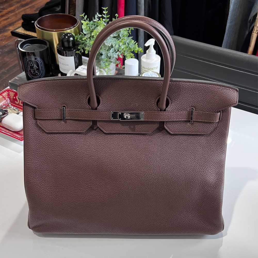 Hermes HERMES CACAO TOGO LEATHER PHW BIRKIN 40 - image 9