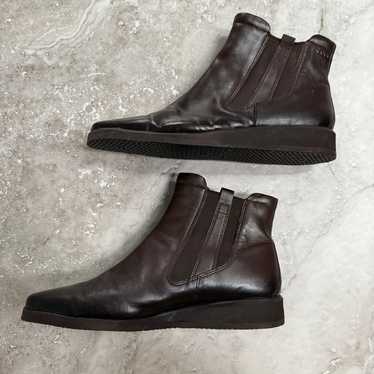 Ecco Brown Leather Bootie Shoes