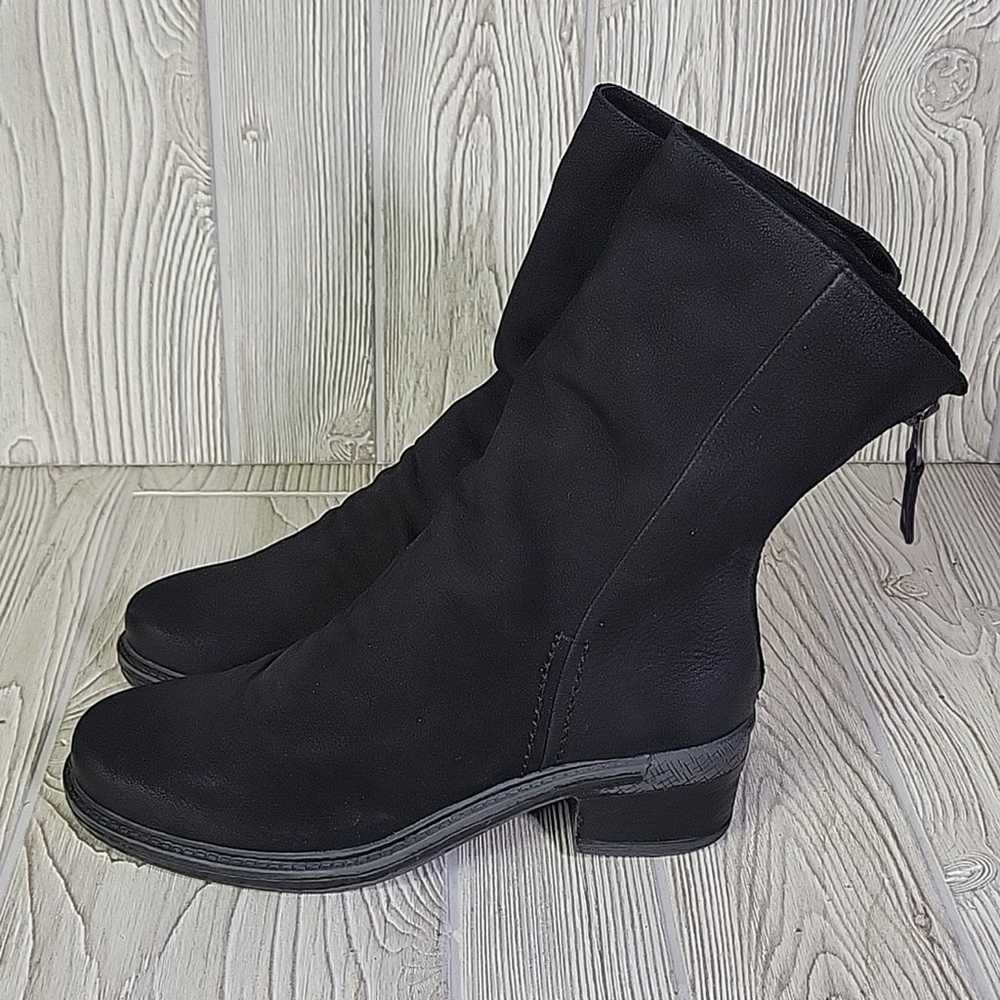 OTBT Fernweh Black Leather Mid Calf Slouch Ankle … - image 4