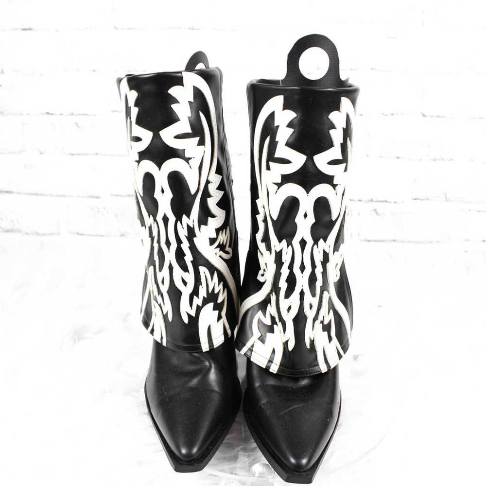 Azalea Wang Black White Faux Leather Cowboy Weste… - image 3