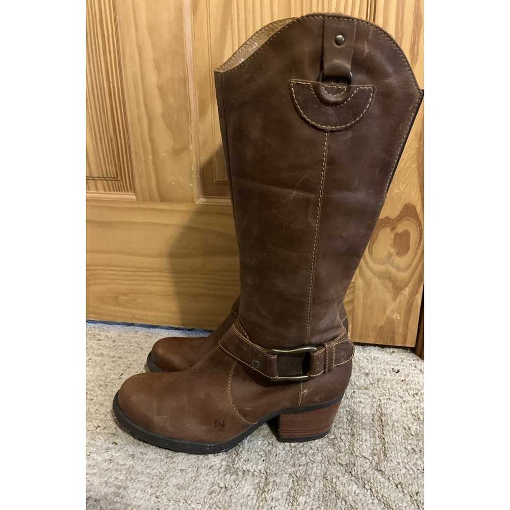 Born Women’s Loreza Leather Brown Riding Boots Si… - image 3