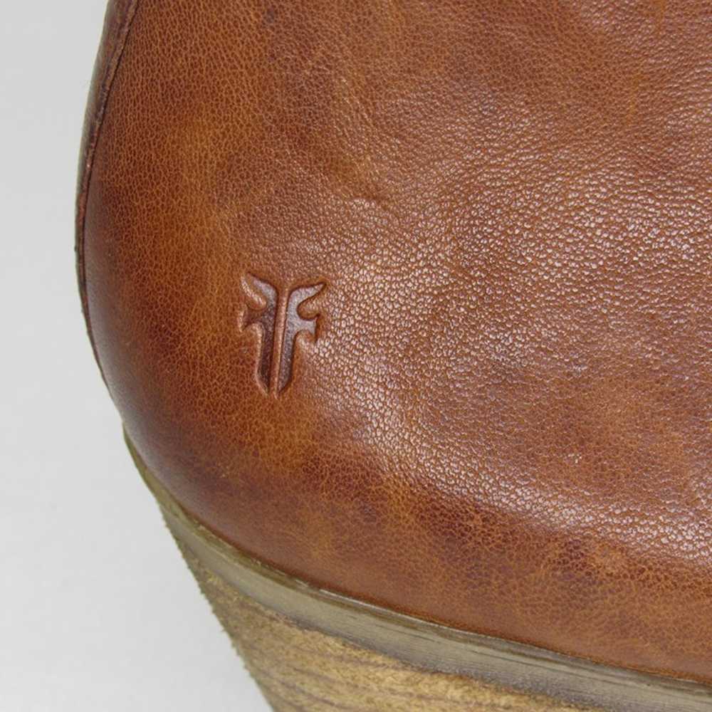 Frye Cognac Brown Leather JUDITH Double Zip Ankle… - image 8