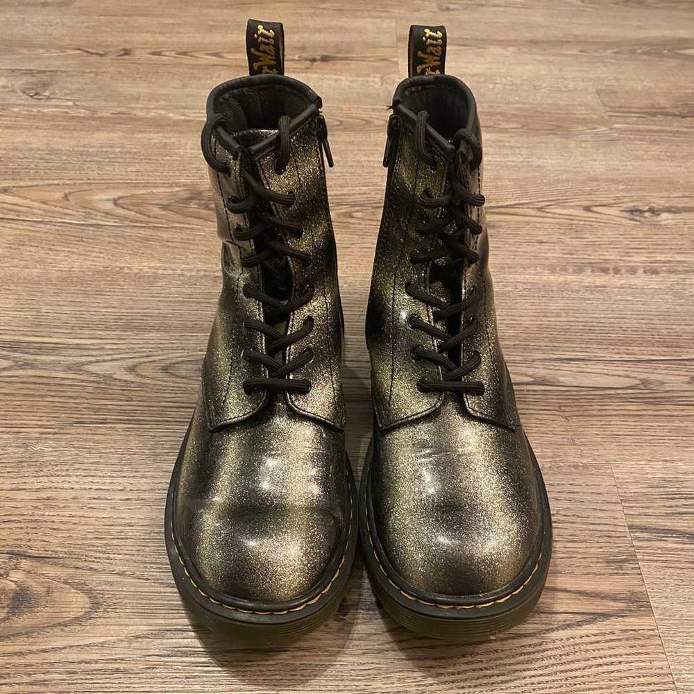 Dr. Martens Women's size 7 Glitter Black and Silv… - image 2