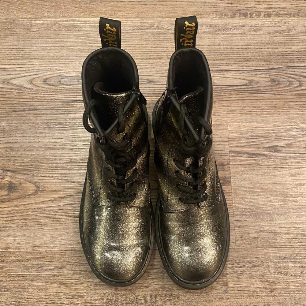 Dr. Martens Women's size 7 Glitter Black and Silv… - image 5