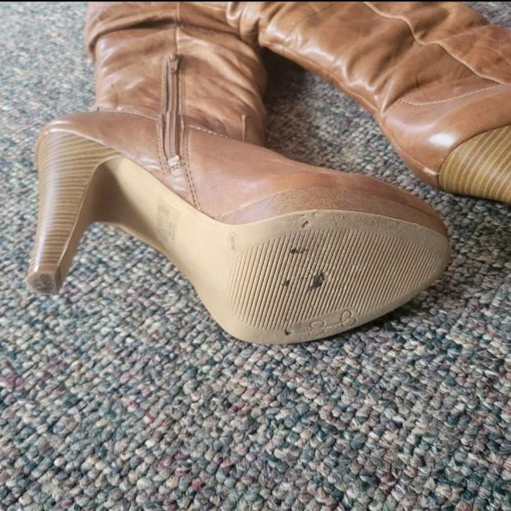 Jessica Simpson knee boots in tan sz 9 - image 2