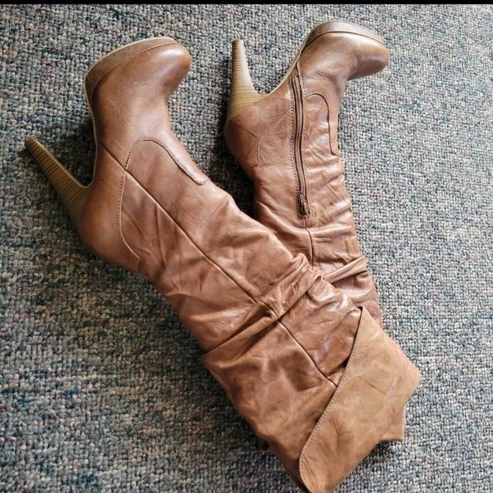 Jessica Simpson knee boots in tan sz 9 - image 5