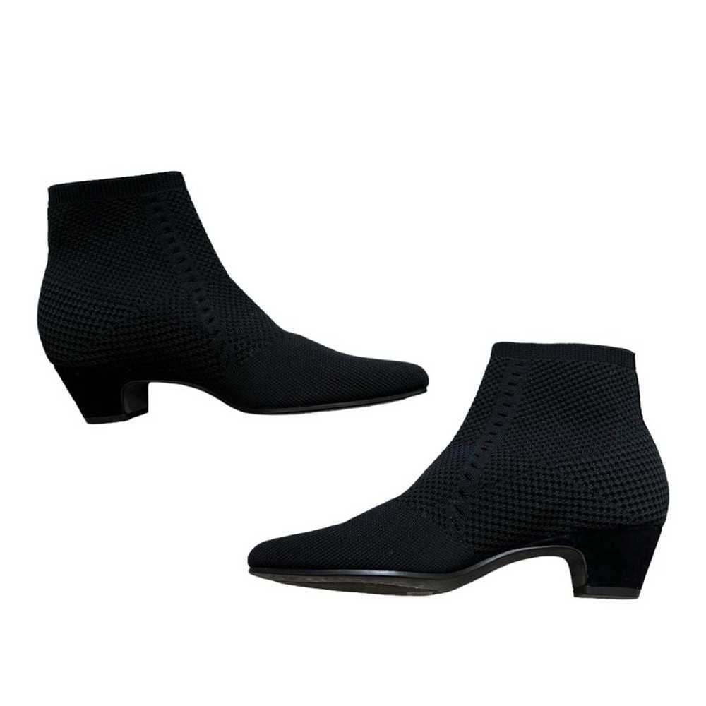 EILEEN FISHER Purl Pull On Booties Black Textured… - image 5