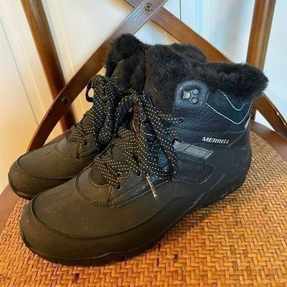 Merrell Aurora ice 6+ black faux fur boot size 8.5 - image 8