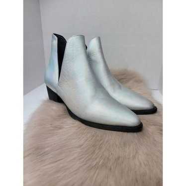 Free People Charm Iridescent Double V Bootie Size… - image 1