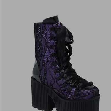 Strange Cvlt Black & Purple Lace Pandora Platform 