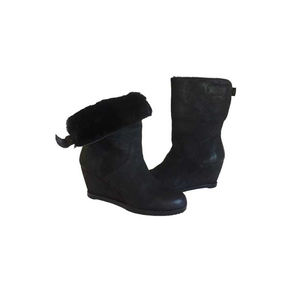 Eileen Fisher Glad Shearling-Lined Wedge Boots Si… - image 3