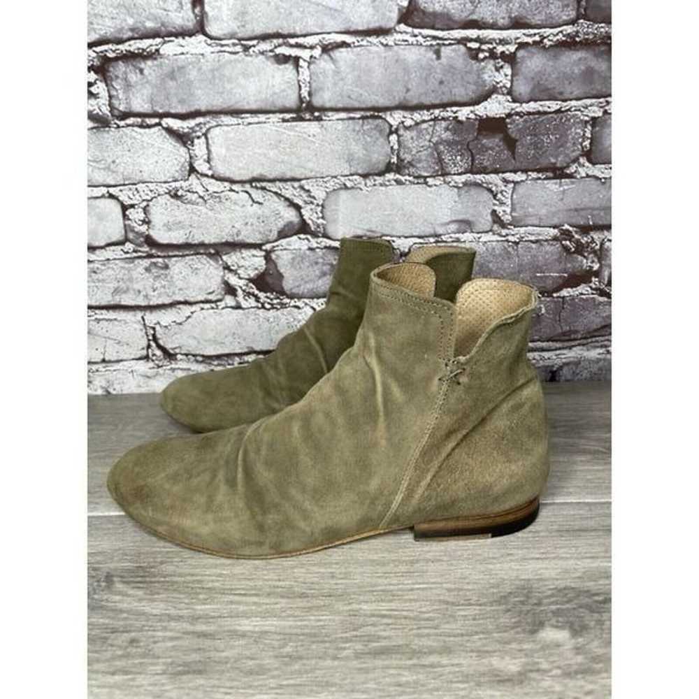 Fiorentini + Baker Goodyear Taupe Suede Side Zip … - image 1