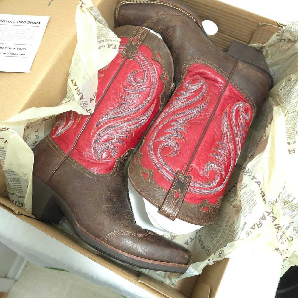 Ariat Legend Wing Tip Western Cowboy Boots size 10 - image 11