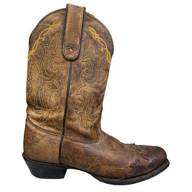 Vintage Tony Lama Vaquero Santa Fe Brown Leather C