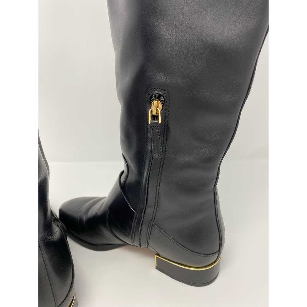 Tory Burch Sofia Black Leather Riding Boot 6.5 Go… - image 2