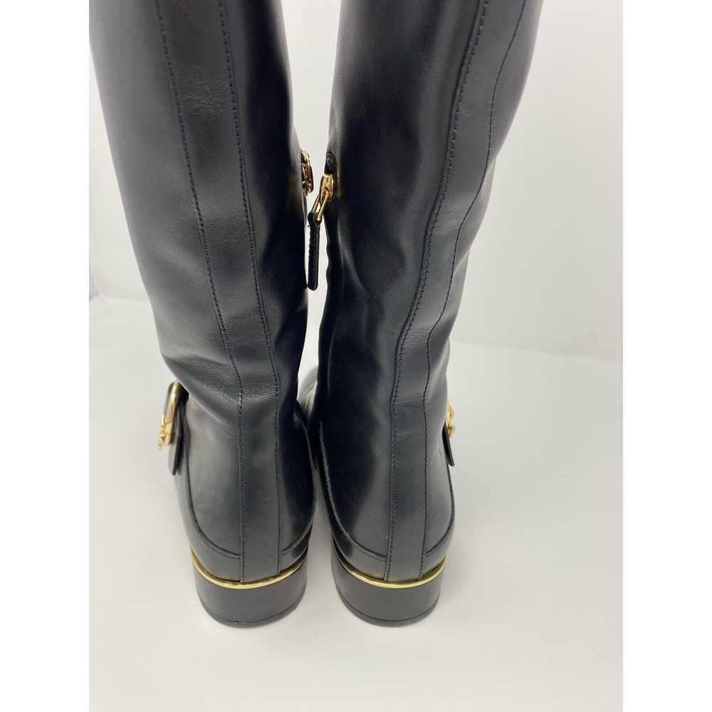 Tory Burch Sofia Black Leather Riding Boot 6.5 Go… - image 5