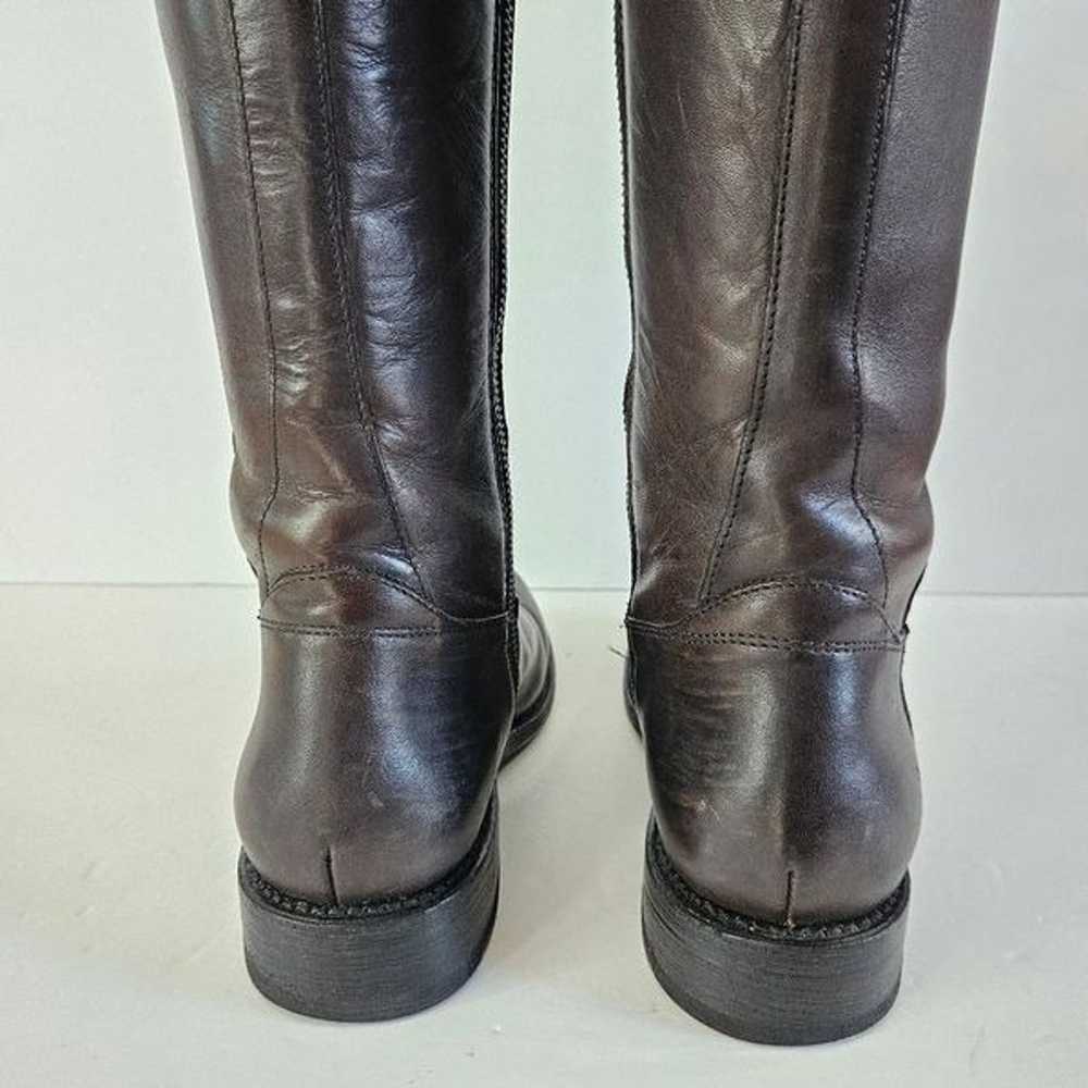 Frye Jayden Tall Button Dark Brown Side Zippered … - image 11