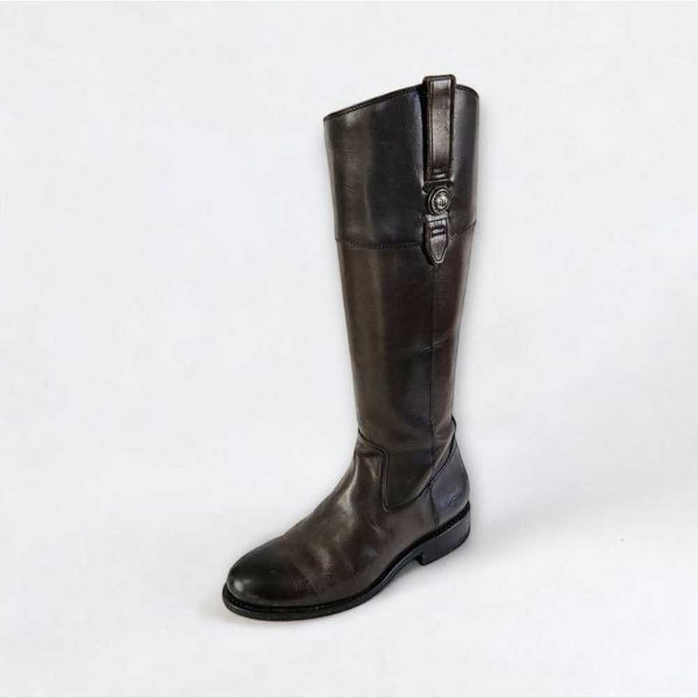 Frye Jayden Tall Button Dark Brown Side Zippered … - image 3