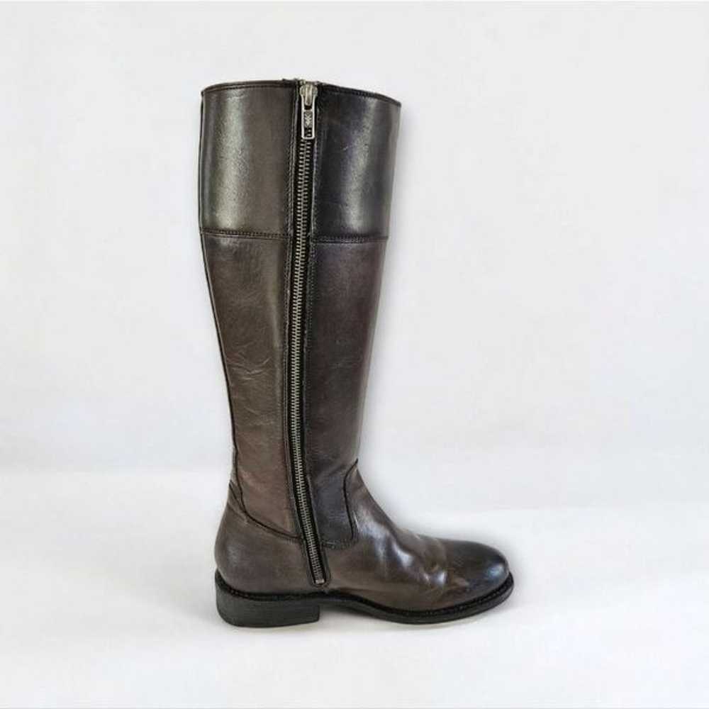 Frye Jayden Tall Button Dark Brown Side Zippered … - image 5