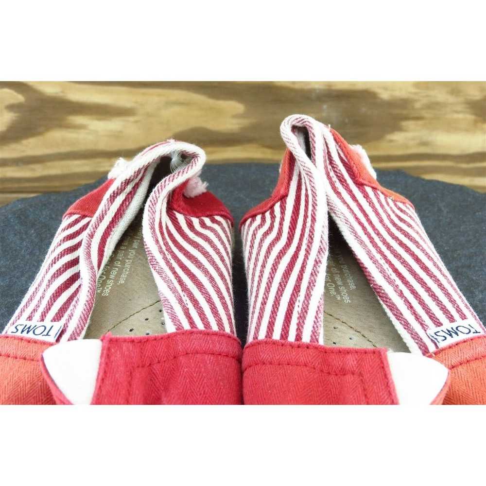 Toms Women Sz 8 M Red Espadrilles Fabric Shoes - image 3