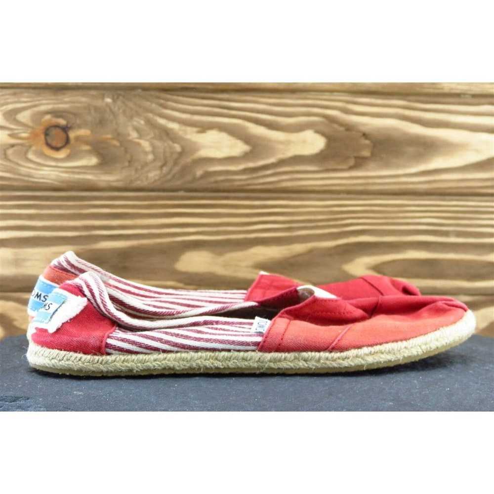 Toms Women Sz 8 M Red Espadrilles Fabric Shoes - image 4