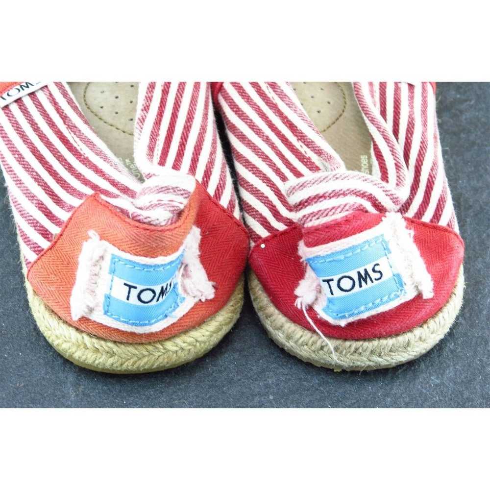 Toms Women Sz 8 M Red Espadrilles Fabric Shoes - image 5