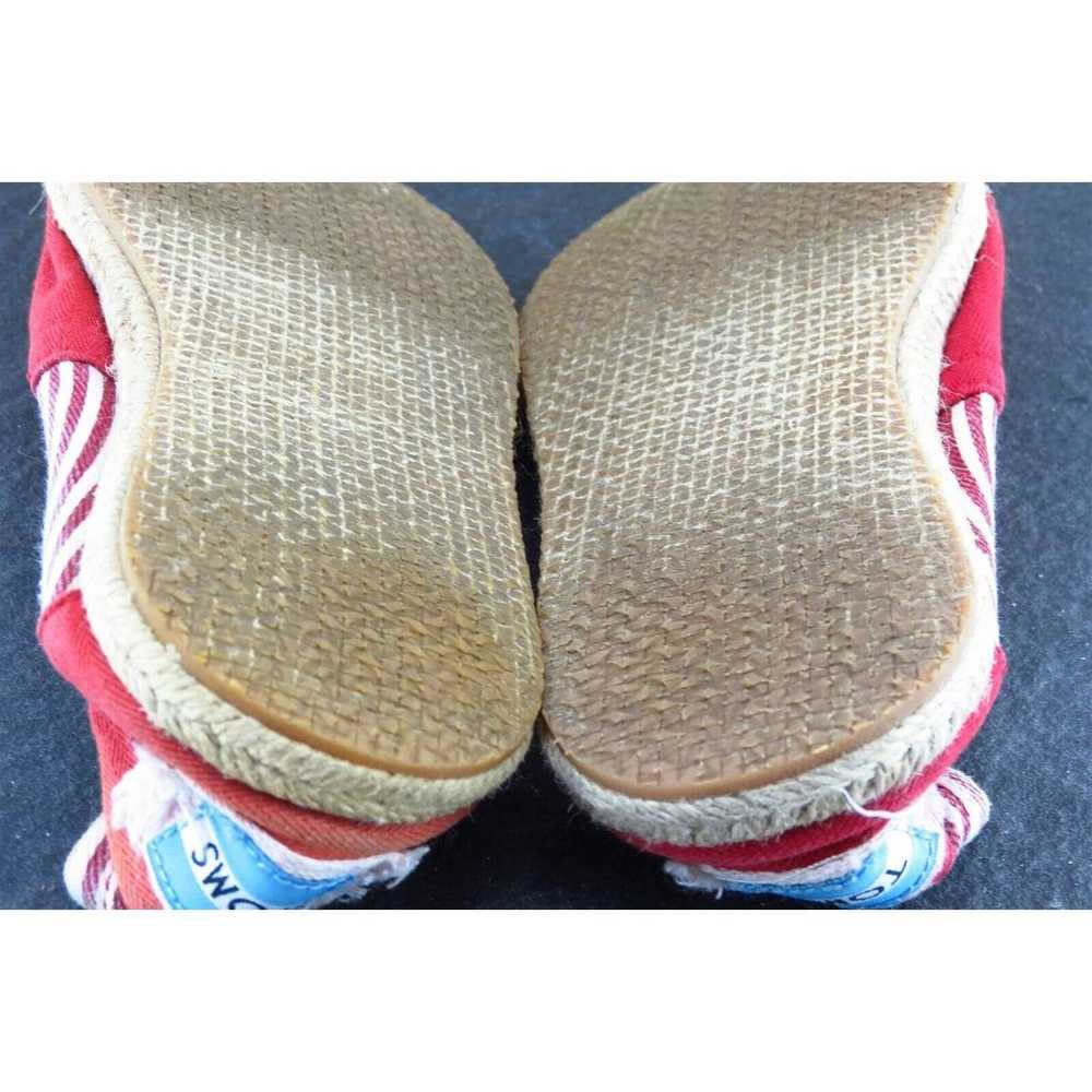 Toms Women Sz 8 M Red Espadrilles Fabric Shoes - image 6