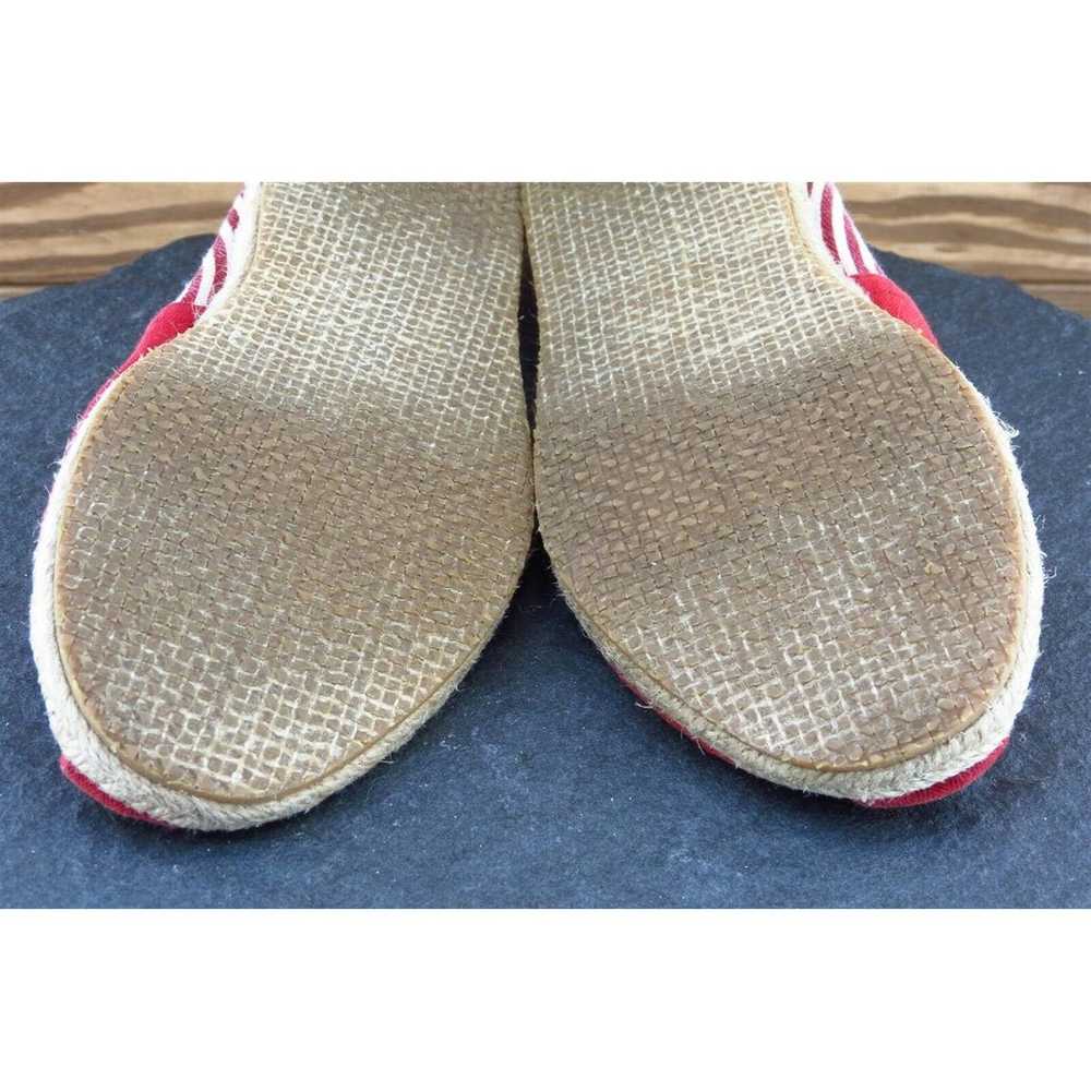 Toms Women Sz 8 M Red Espadrilles Fabric Shoes - image 7