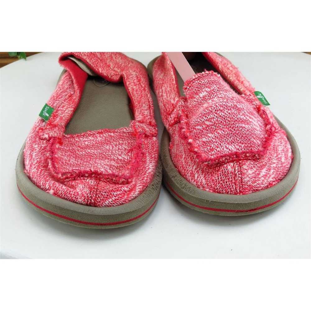 Sanuk Women Sz 4 M Pink Flat Fabric Shoes - image 2