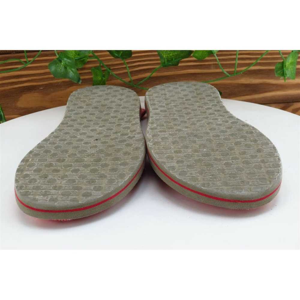 Sanuk Women Sz 4 M Pink Flat Fabric Shoes - image 7